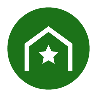 Haus mit Stern Icon als Symbol für Immobiliengutachten in Pforzheim